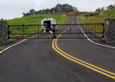 Black automated wide gate system Hawaii